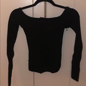 off the shoulder black top